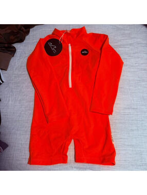 Surfside co orange sunsuit rash guard